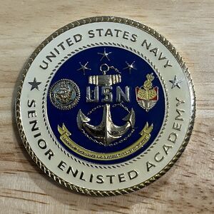 Challenge Coin USN Navy Senior Enlisted Academy Chief Navy Pride Military